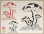 Mushroom Garden Machine Embroidery Design, Floral Mushroom Fungus Garden, 6 Sizes (0316)