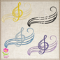 Musical Chord Machine Embroidery Design – Music Note Embroidery – Treble Clef Embroidery – Song Embroidery – 8 Sizes (0397)