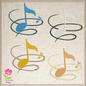 Musical Chord Machine Embroidery Design – Music Note, Treble Clef & Song Embroidery – 8 Sizes (0398)