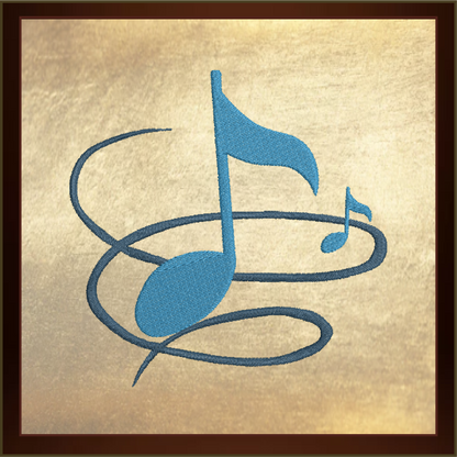 Musical Chord Machine Embroidery Design – Music Note, Treble Clef & Song Embroidery – 8 Sizes (0398)