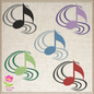 Music Note Embroidery – Musical Chord, Treble Clef, Song Embroidery Design – 6 Sizes (0401)