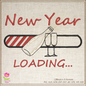New Year Loading Bar Machine Embroidery Design – Champagne Glass New Year Celebration – 6 Sizes (0252)