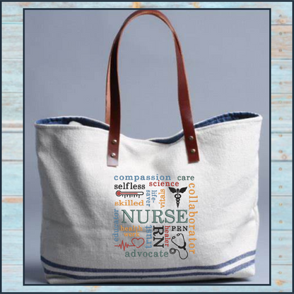 Nurse Inspirational Words Machine Embroidery Design | Medical Support Quote Embroidery | Nursing Appreciation Design | 6 Sizes (0781)