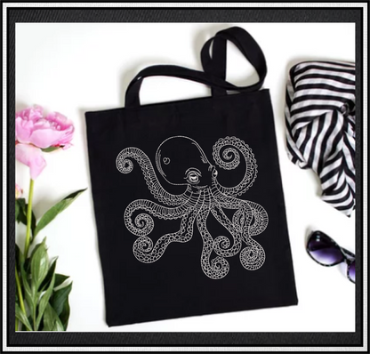 Octopus Machine Embroidery Design – Coastal Marine Animal Pattern, Sea Life Embroidery File, 4 Sizes (0466)