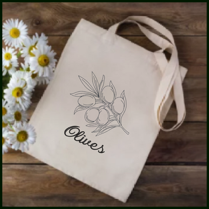 Olives Machine Embroidery Design | Olive Branch Outline Sketch | Orchard Fruits Embroidery | 8 Sizes (0984)