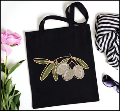 Olives Machine Embroidery Design | Olive Artistic Botanical Design | Orchard Fruits Embroidery Pattern | 8 Sizes (0986)