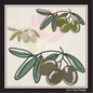 Olives Machine Embroidery Design | Olive Artistic Botanical Design | Orchard Fruits Embroidery Pattern | 8 Sizes (0986)