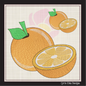 Oranges Machine Embroidery Design | Summer Citrus Fruit Line Art | Fruit and Vegetables Embroidery Pattern | 6 Sizes (0955)