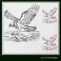Osprey Sketch Machine Embroidery Design | Bird Catching Fish Line Art | Wildlife Nature Drawing | 6 Sizes (1710)