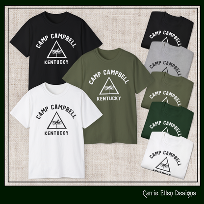 Camp Campbell Kentucky Short Sleeve Tee – Vintage WWII U.S. Army Reproduction T-Shirt, Military Pride Tee, Veteran Gift (P-6057)