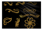 Design Elements Machine Embroidery Bundle | Swoosh and Swirl Decorative Designs | 9 Individual Embroidery Elements | Multiple Sizes Each (0871)