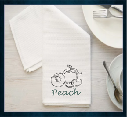 Fresh Peaches Machine Embroidery Outline Design | Summer Orchard Fruit Line Art | Fruit and Vegetables Embroidery Pattern | 8 Sizes (0956)