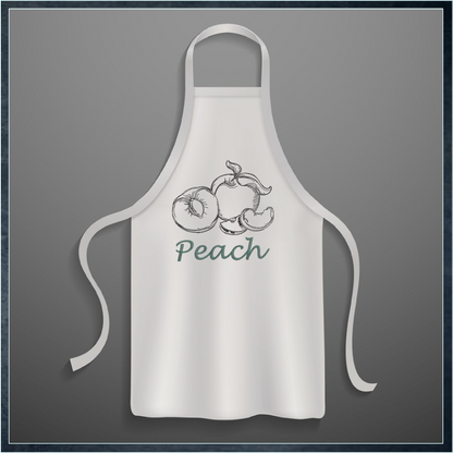 Fresh Peaches Machine Embroidery Outline Design | Summer Orchard Fruit Line Art | Fruit and Vegetables Embroidery Pattern | 8 Sizes (0956)
