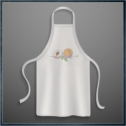 Fresh Peaches Machine Embroidery Outline Design | Summer Fruit Embroidery | Orchard Fruits Design | 8 Sizes (0964)
