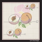 Fresh Peaches Machine Embroidery Outline Design | Summer Fruit Embroidery | Orchard Fruits Design | 8 Sizes (0964)