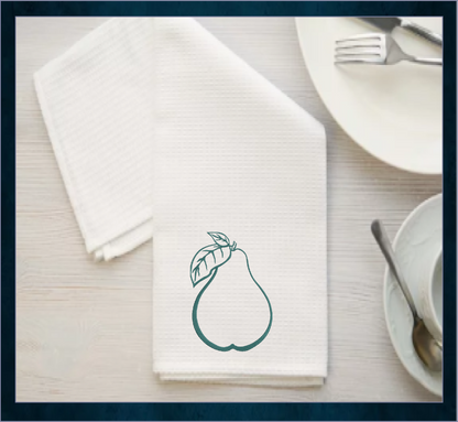 Fresh Pears Machine Embroidery Design | Orchard Fruits Outline | Summer Fruit Embroidery | 8 Sizes (0968)