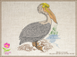 Pelican Machine Embroidery Design – Custom Audubon Bird Pattern, Instant Download, 10 Sizes (0613)