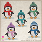 Penguin Machine Embroidery Design, Penguin on an Icy Pond Design, Winter Christmas Seasonal Embroidery Design, 6 sizes (0371)