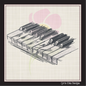 Piano Keyboard Machine Embroidery Design – Musical Instrument and Music Embroidery Pattern – 6 Sizes (1188)