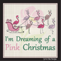 Dreaming of a Pink Christmas Machine Embroidery Design | Flamingo Holiday Saying | Tropical Christmas Embroidery | 6 Sizes (0862)