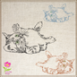 Playful Kitten Machine Embroidery Design, Cat Lover Embroidery Designs, Rub my Belly Kitten, 8 Sizes (0339)