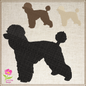 Poodle Silhouette Machine Embroidery Design | Elegant Dog Embroidery Pattern | Animal Embroidery Design | 4 Sizes (0576)