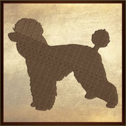 Poodle Silhouette Machine Embroidery Design | Elegant Dog Embroidery Pattern | Animal Embroidery Design | 4 Sizes (0576)