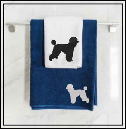 Poodle Silhouette Machine Embroidery Design | Elegant Dog Embroidery Pattern | Animal Embroidery Design | 4 Sizes (0576)