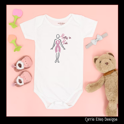 Pretty in Pink Breast Cancer Embroidery Design – Cancer Awareness Support, 8 Sizes (1083)