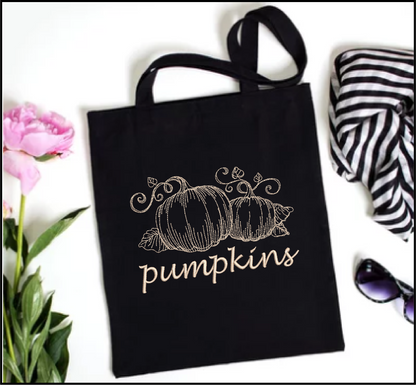 Pumpkin Machine Embroidery Sketch Design | Autumn Fall Garden Fruit Outline | Seasonal Digital Embroidery Drawing | 8 Sizes (0994)