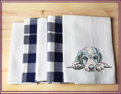 Puppy Machine Embroidery Design | Adorable Pet Dog Embroidery Pattern | Beagle Puppy Stitch File | 6 Sizes (0518)
