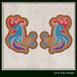 Rooster ITH Embroidery Design – Colorful Farm Bird Shoe Wings (4x4 & 5x7 Hoops) 2314