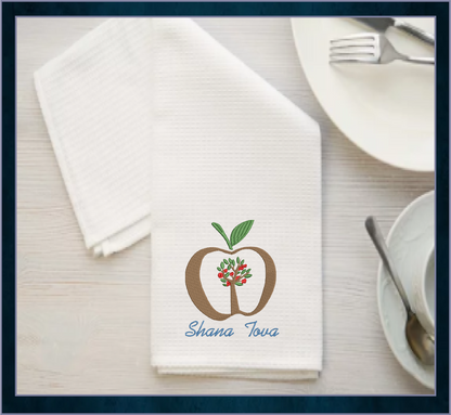 Rosh Hashana Machine Embroidery Design – Shana Tova Jewish New Year Pattern – Judaica Holiday Embroidery – 8 Sizes (0160)
