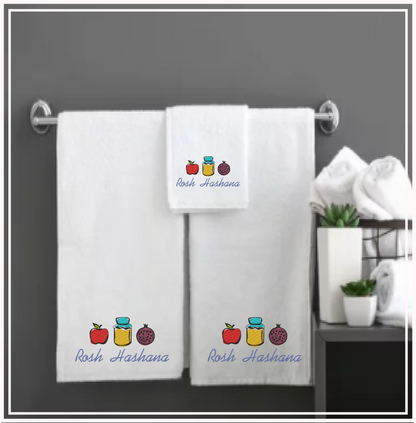 Rosh Hashana Machine Embroidery Design – Shana Tova Jewish New Year Embroidery – Judaica Holiday Pattern – 8 Sizes (0161)
