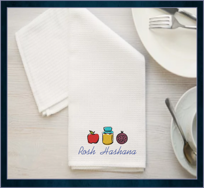 Rosh Hashana Machine Embroidery Design – Shana Tova Jewish New Year Embroidery – Judaica Holiday Pattern – 8 Sizes (0161)
