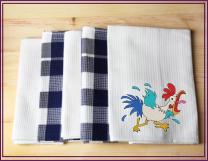 Running Chicken Machine Embroidery Design | Crazy Screaming Bird Cartoon | Funny Rooster Chicken | 6 Sizes (0754)