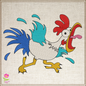 Running Chicken Machine Embroidery Design | Crazy Screaming Bird Cartoon | Funny Rooster Chicken | 6 Sizes (0754)
