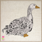 Sebastopol Goose Machine Embroidery Design | Feathered Goose Silhouette | Duck Bird Embroidery | 6 Sizes (0748)