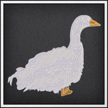 Sebastopol Goose Machine Embroidery Design | Feathered Goose Silhouette | Duck and Bird Embroidery Pattern | 6 Sizes (0749)