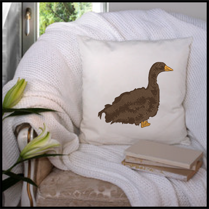 Sebastopol Goose Machine Embroidery Design | Feathered Goose Silhouette | Duck and Bird Embroidery Pattern | 6 Sizes (0749)