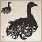 Sebastopol Goose Machine Embroidery Design | Goose Silhouette with Flowers | Wildflower Goose Embroidery | 6 Sizes (0750)