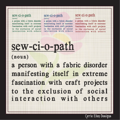 Sewciopath Embroidery Design – Sew-ci-o-path Definition Machine Embroidery – Funny Crafting Saying for Crafters (1147)