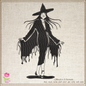 Sexy Witch Machine Embroidery Design | Halloween Witch Silhouette | Salem MA Inspired Embroidery | 10 Sizes (0639)