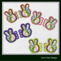 Peace Sign ITH Shoe Wings – Boho Hipster Wing Charms for Shoes and Boots – In The Hoop Embroidery Design (4x4 & 5x7 Hoop) (1263)