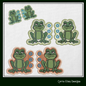 Frog ITH Shoe Wing Charms – Sitting Frog Wings for Shoes and Boots – In The Hoop Machine Embroidery Design (4x4 & 5x7 Hoop) (1277)