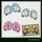 Love Bug ITH Shoe Wings – Retro Bug Hippie Wing Charms for Shoes and Boots – In The Hoop Machine Embroidery Design, 4x4 and 5x7 Hoop (1299)