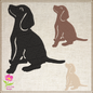 Sitting Puppy Silhouette Machine Embroidery Design | Dog Embroidery Pattern | Cute Animal Embroidery Design | 4 Sizes (0575)