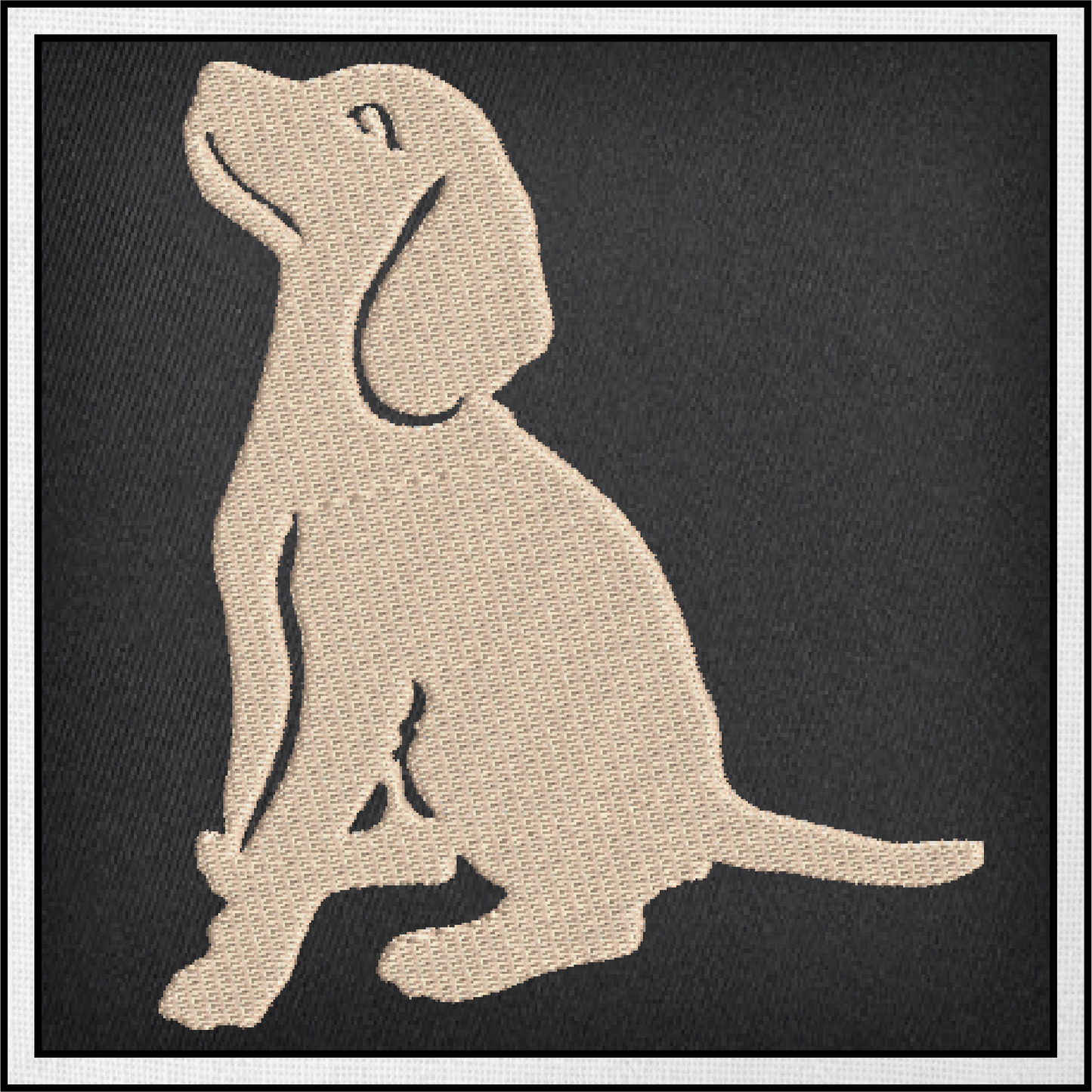 Sitting Puppy Silhouette Machine Embroidery Design | Dog Embroidery Pattern | Cute Animal Embroidery Design | 4 Sizes (0575)