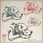 Sleeping Puppy Machine Embroidery Design Sketch – Dog Line Art Pet Embroidery, 8 Sizes (0487)