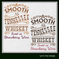 Smooth as Tennessee Whiskey, Sweet as Strawberry Wine Machine Embroidery Design | Country Lyric Quote, 6 Sizes (1721)